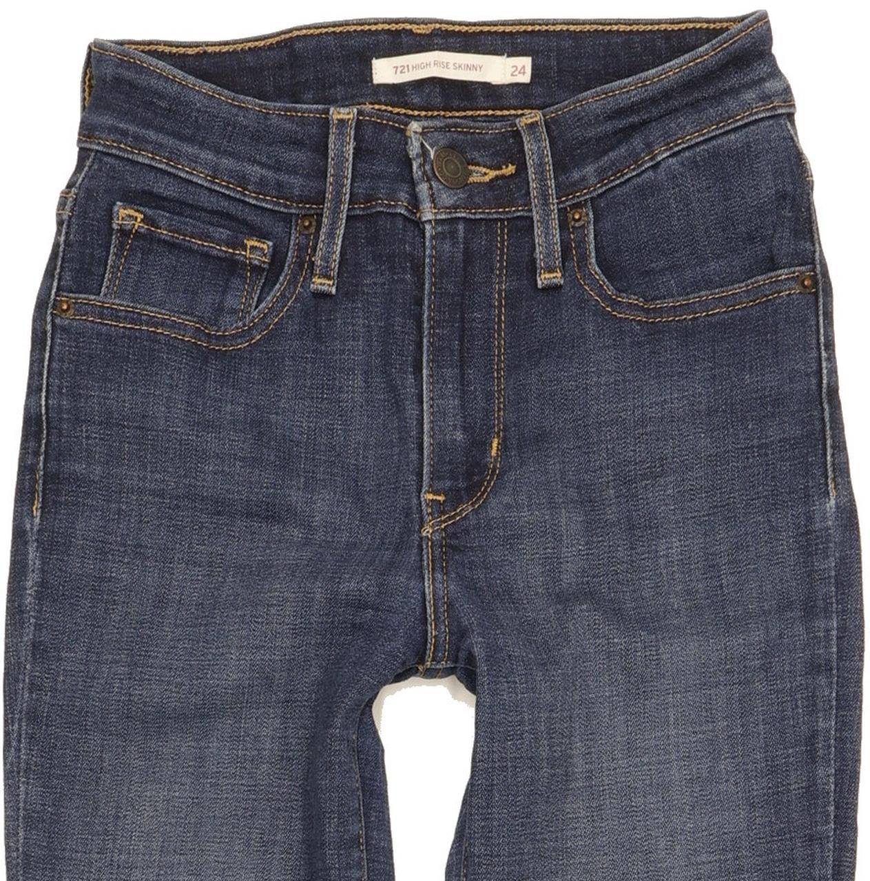 Levi's 721 Women Blue Skinny Slim Stretch Jeans W24 L27