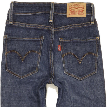 Levi's 721 Women Blue Skinny Slim Stretch Jeans W24 L27