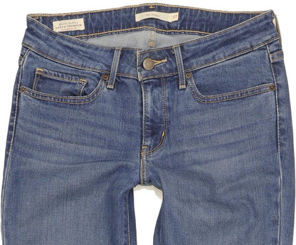 Levi's 711 Women Blue Skinny Slim Stretch Jeans W27 L30