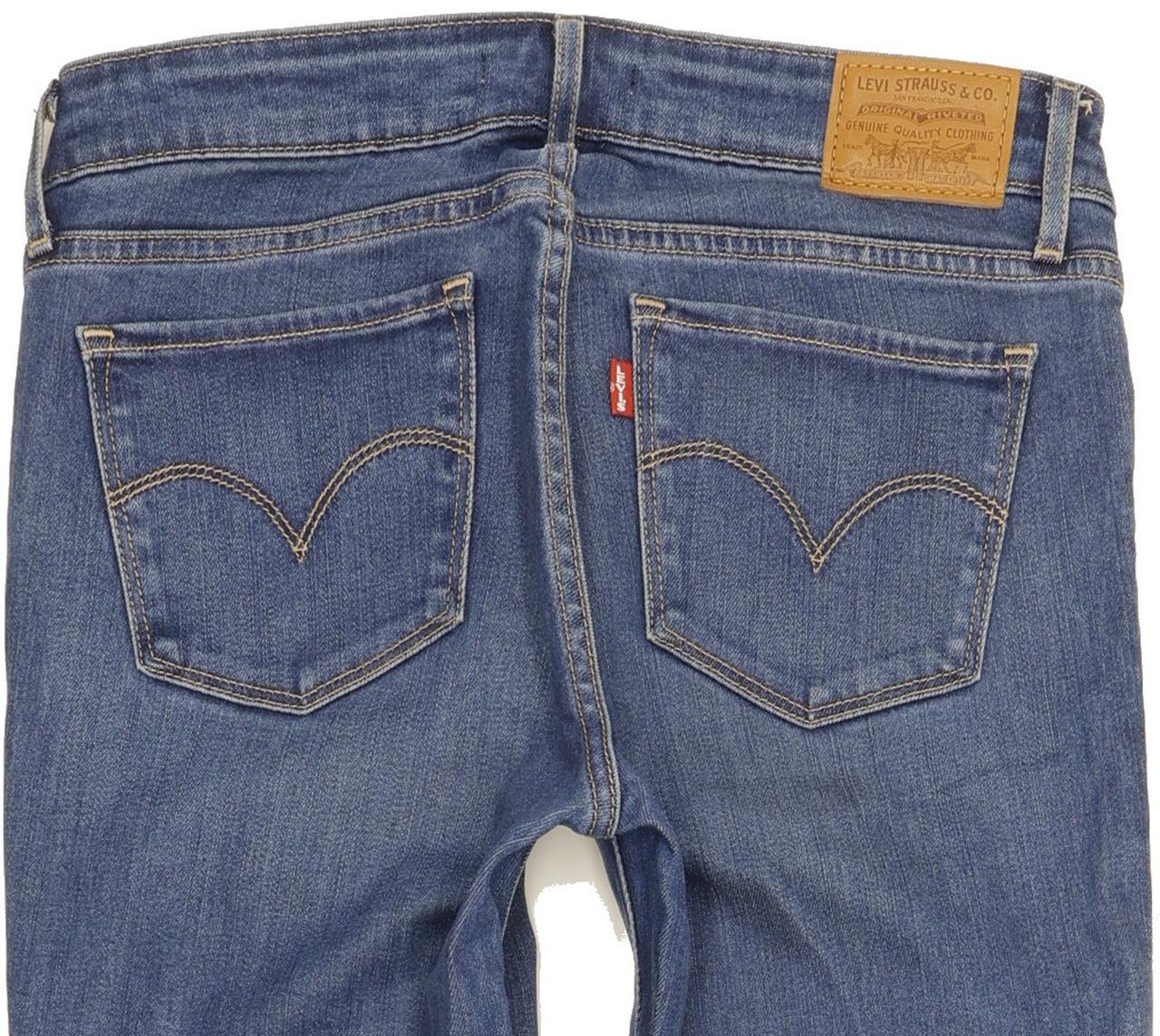 Levi's 711 Women Blue Skinny Slim Stretch Jeans W27 L30
