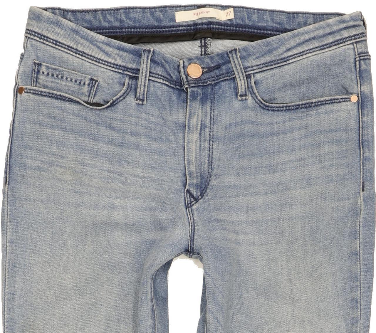 Levi's 711 Women Blue Skinny Slim Stretch Jeans W27 L29