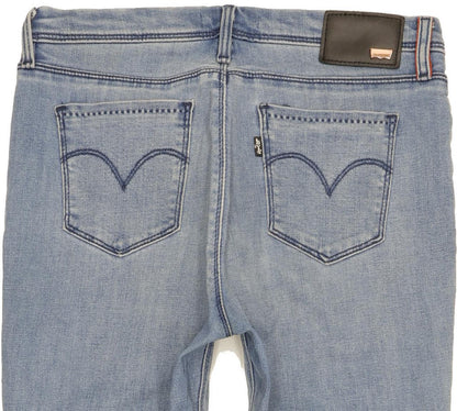 Levi's 711 Women Blue Skinny Slim Stretch Jeans W27 L29