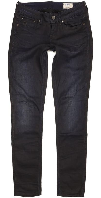 G-Star Women Navy Straight Slim Stretch Jeans W26 L31