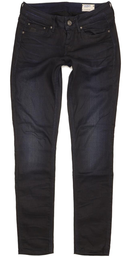 G-Star Women Navy Straight Slim Stretch Jeans W26 L31