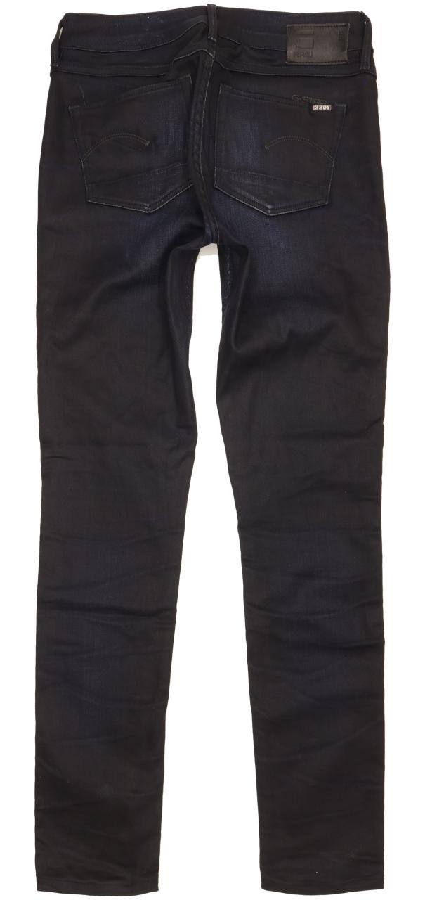 G-Star Women Navy Straight Slim Stretch Jeans W26 L31