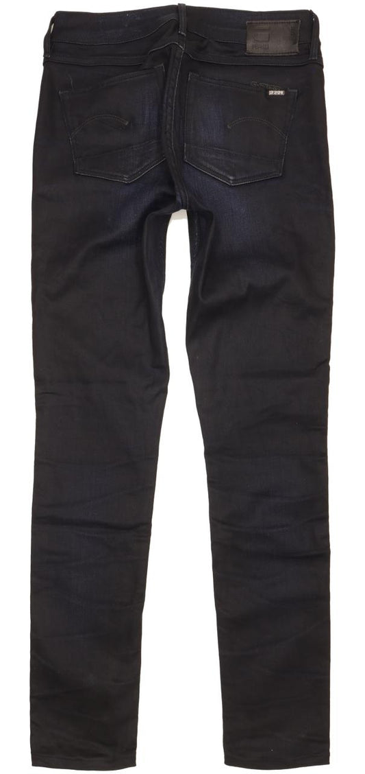 G-Star Women Navy Straight Slim Stretch Jeans W26 L31