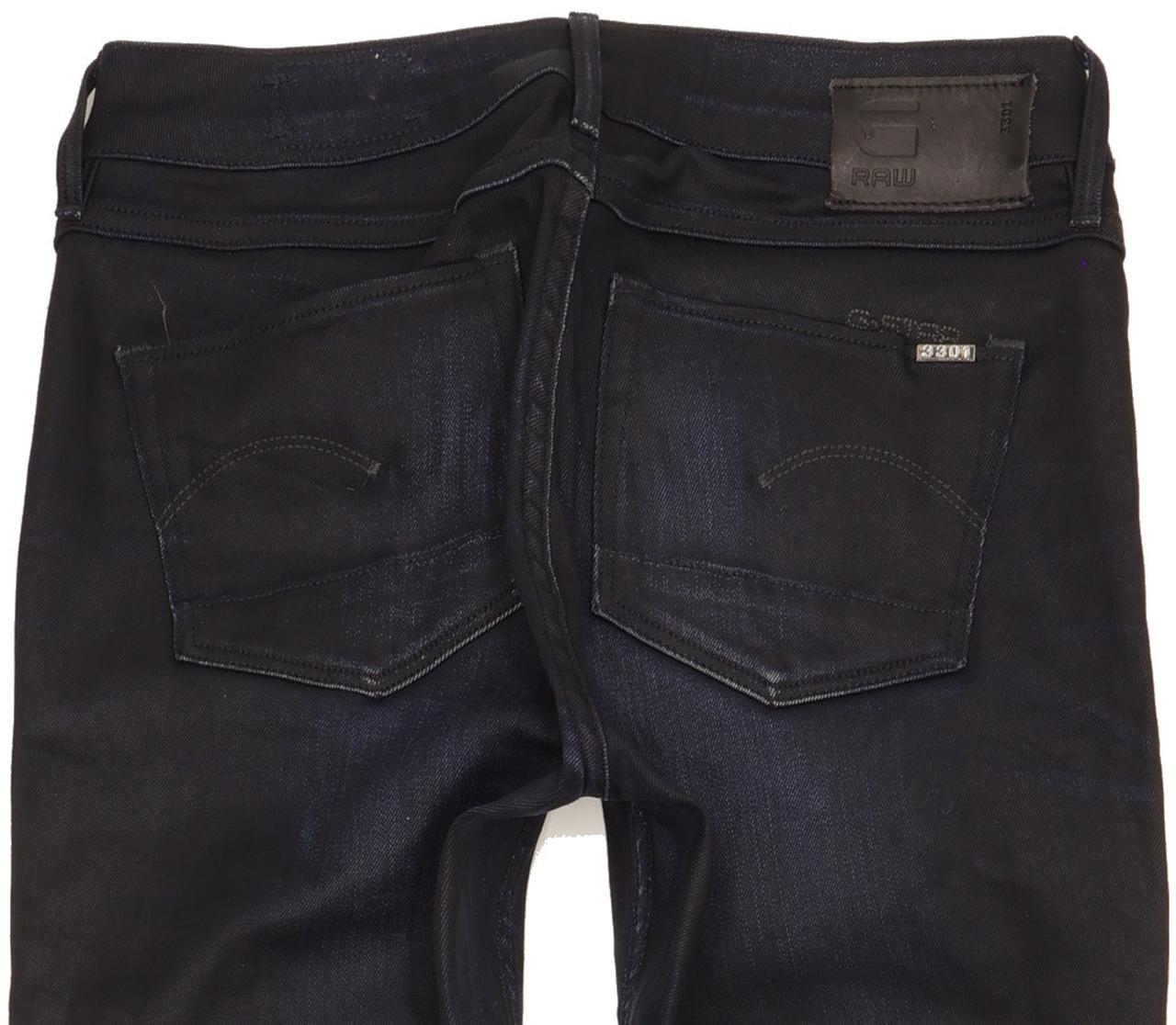 G-Star Women Navy Straight Slim Stretch Jeans W26 L31