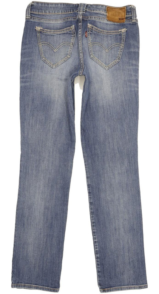 Levi's Demi Curve Women Blue Straight Slim Stretch Jeans W29 L32