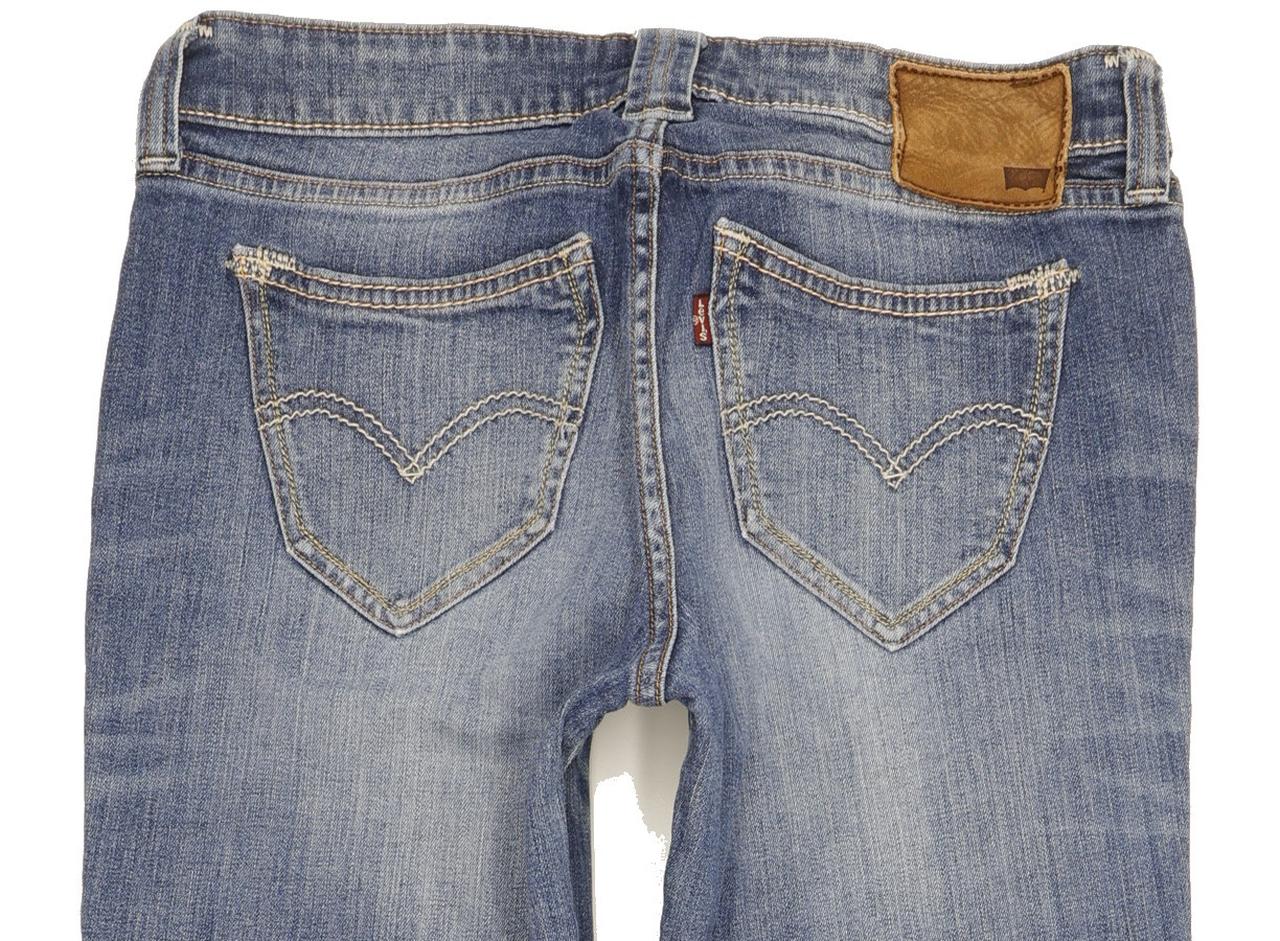 Levi's Demi Curve Women Blue Straight Slim Stretch Jeans W29 L32