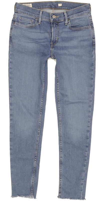 Levi's 710 Super Women Blue Skinny Slim Stretch Jeans W28 L27