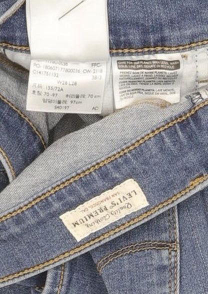 Levi's 710 Super Women Blue Skinny Slim Stretch Jeans W28 L27