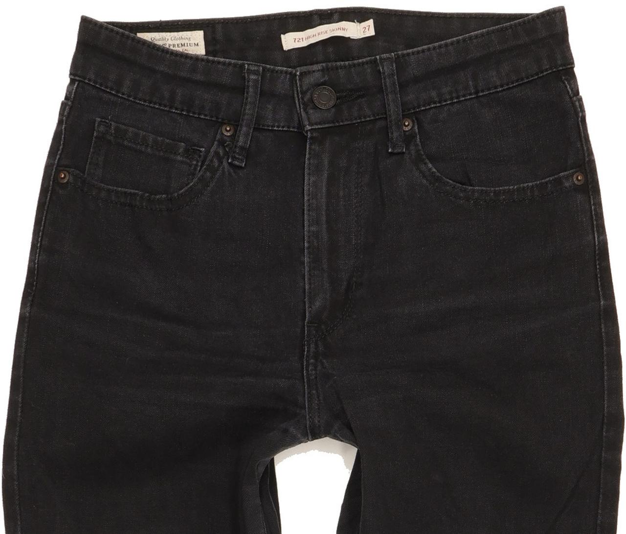 Levi's 721 Women Black Skinny Slim Stretch Jeans W27 L28