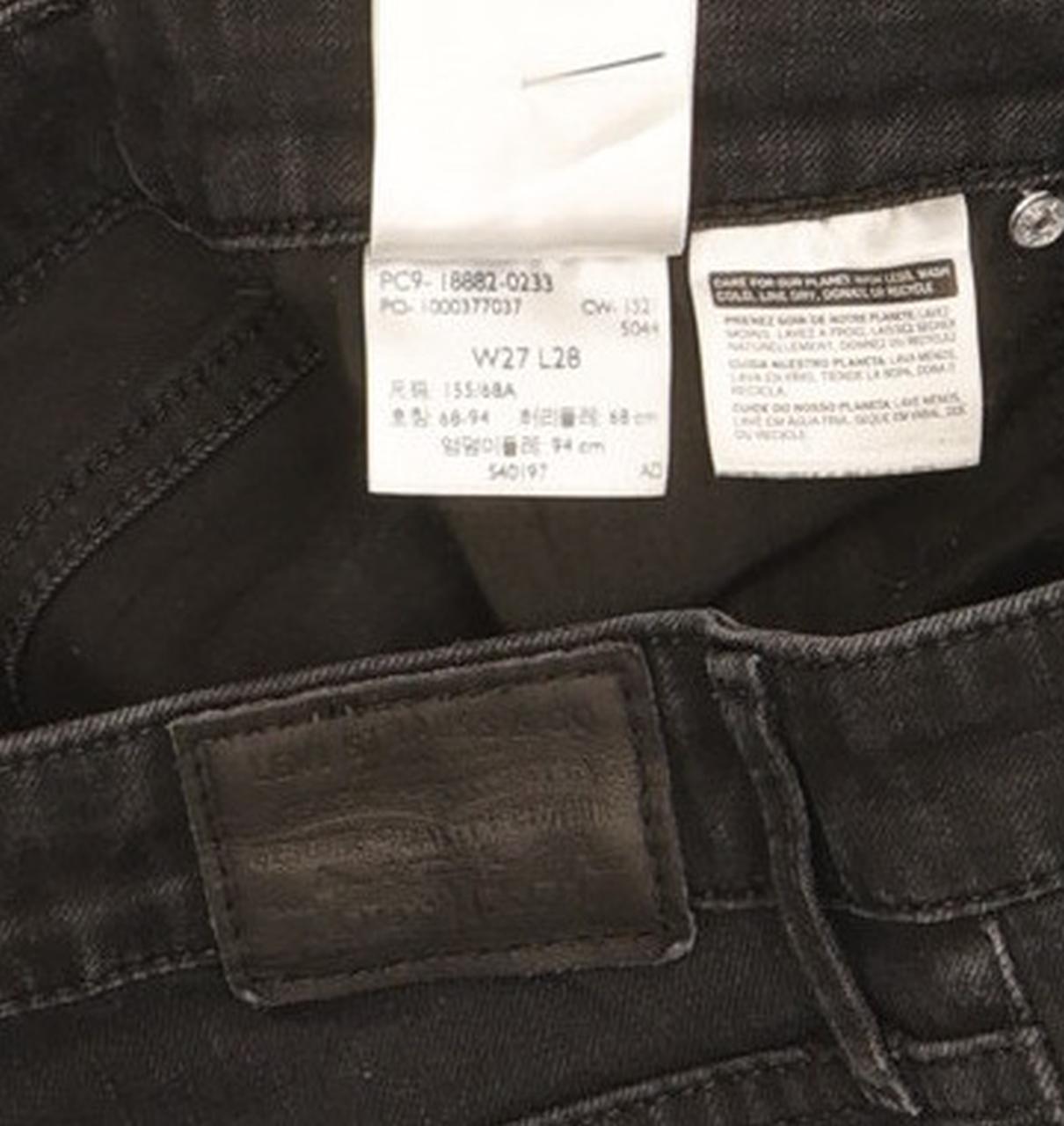 Levi's 721 Women Black Skinny Slim Stretch Jeans W27 L28