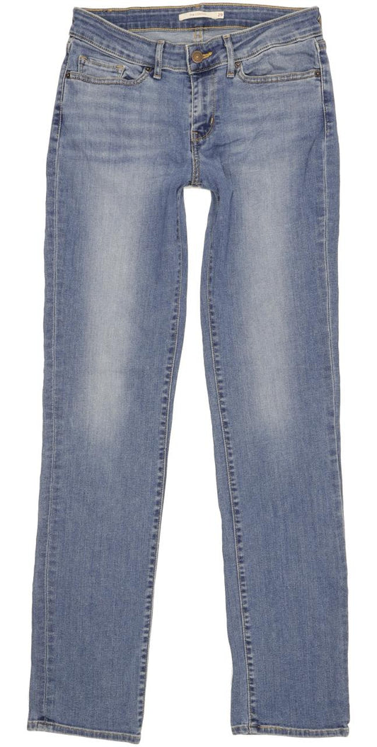 Levi's 714 Men Blue Straight Slim Stretch Jeans W29 L34