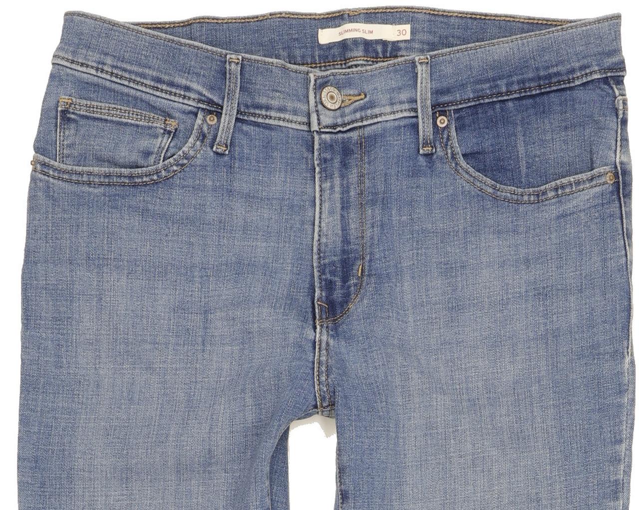 Levi's Slimming Women Blue Straight Slim Stretch Jeans W30 L29