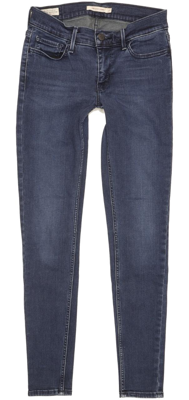 Levi's 710 Super Women Blue Skinny Slim Stretch Jeans W27 L30