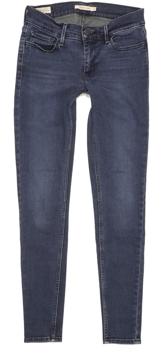 Levi's 710 Super Women Blue Skinny Slim Stretch Jeans W27 L30