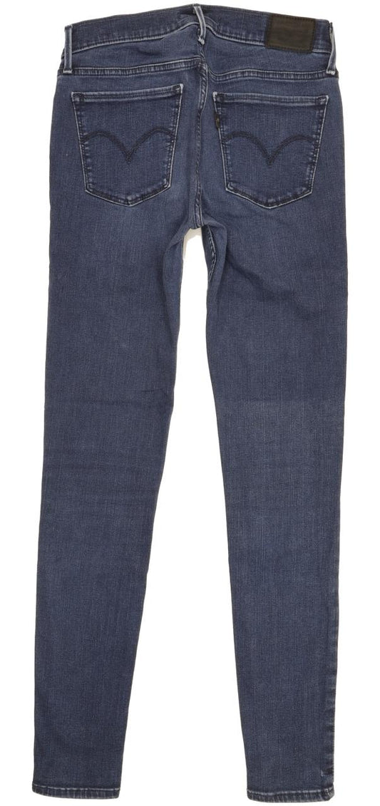 Levi's 710 Super Women Blue Skinny Slim Stretch Jeans W27 L30