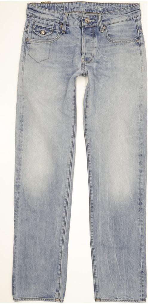 G-Star Morris Low Men Blue Straight Slim Jeans W29 L32