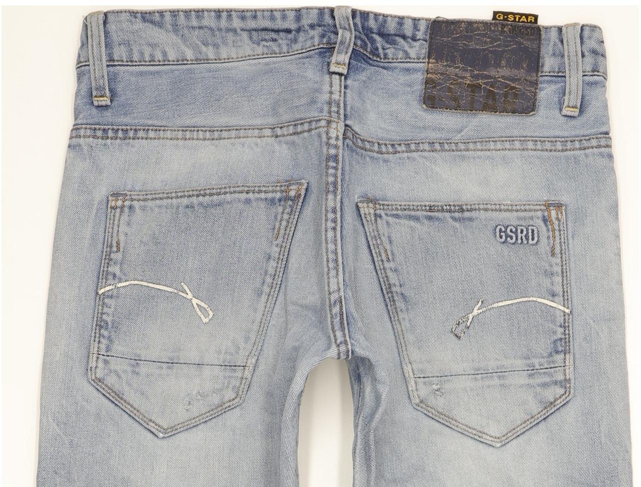 G-Star Morris Low Men Blue Straight Slim Jeans W29 L32