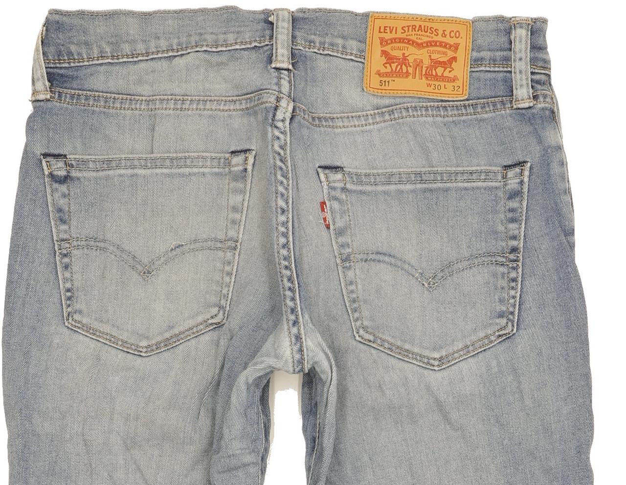 Levi's 511 Men Blue Straight Slim Stretch Jeans W30 L31