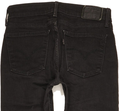 Levi's 710 Super Women Black Skinny Slim Stretch Jeans W27 L29