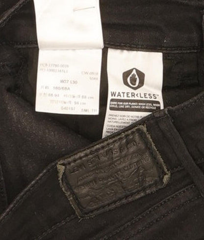 Levi's 710 Super Women Black Skinny Slim Stretch Jeans W27 L29