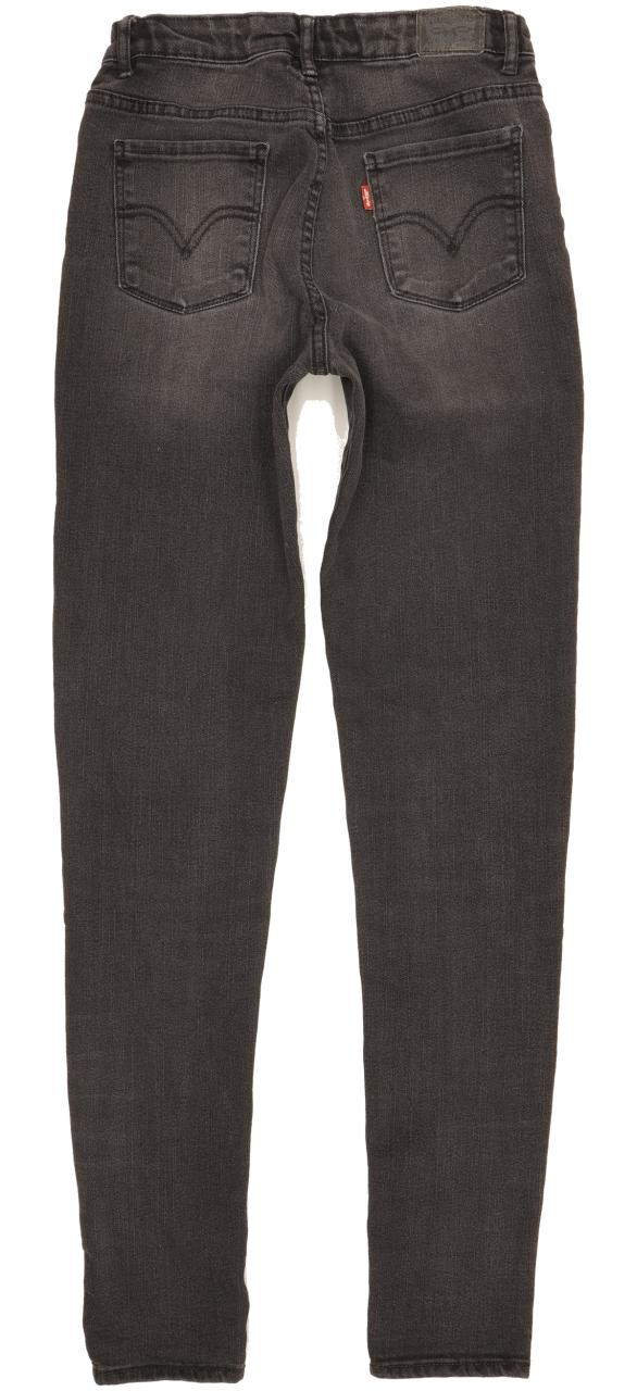 Levi's 720 Kids Women Black Skinny Slim Stretch Jeans W24 L31