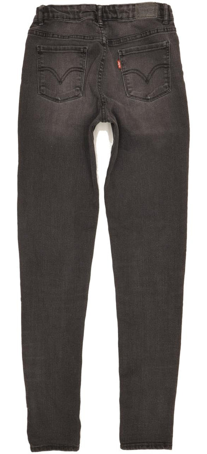 Levi's 720 Kids Women Black Skinny Slim Stretch Jeans W24 L31
