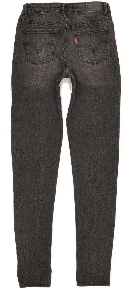 Levi's 720 Kids Women Black Skinny Slim Stretch Jeans W24 L31