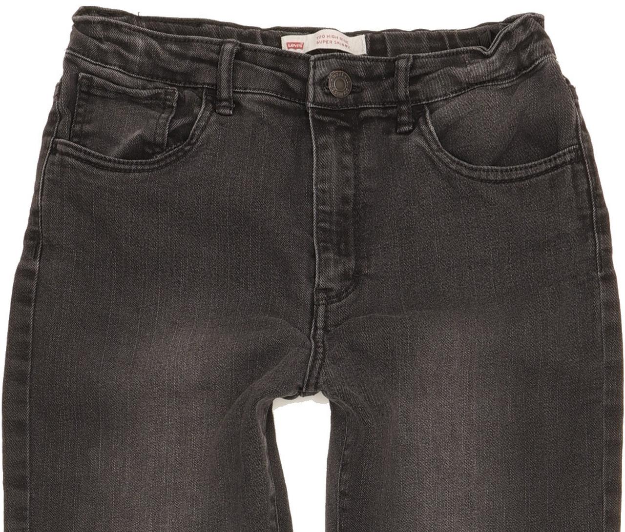 Levi's 720 Kids Women Black Skinny Slim Stretch Jeans W24 L31