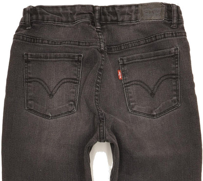 Levi's 720 Kids Women Black Skinny Slim Stretch Jeans W24 L31