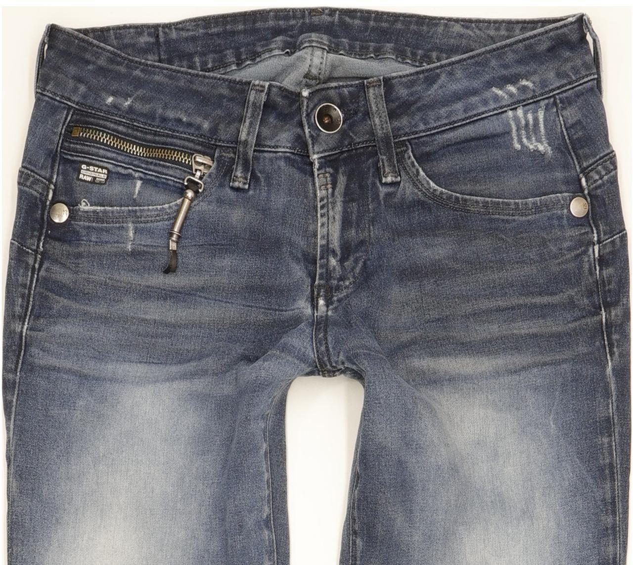 G-Star Midge Sculpted Women Blue Skinny Slim Stretch Jeans W27 L30
