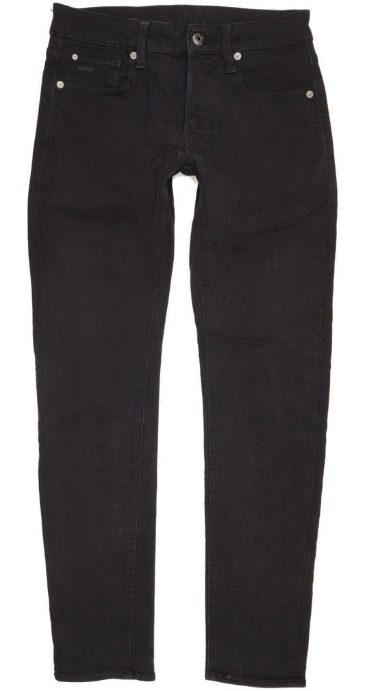 G-Star 3301 Men Black Skinny Slim Stretch Jeans W29 L30