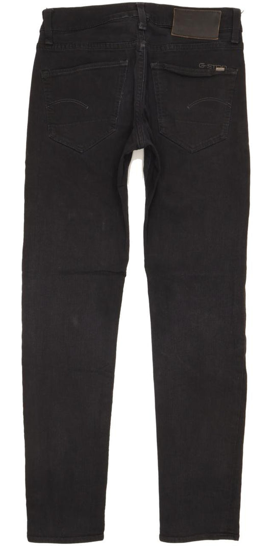 G-Star 3301 Men Black Skinny Slim Stretch Jeans W29 L30