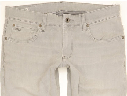 G-Star 3301 Super Men Grey Tapered Slim Stretch Jeans W33 L32