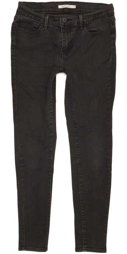 Levi's 710 Super Women Black Skinny Slim Stretch Jeans W29 L27