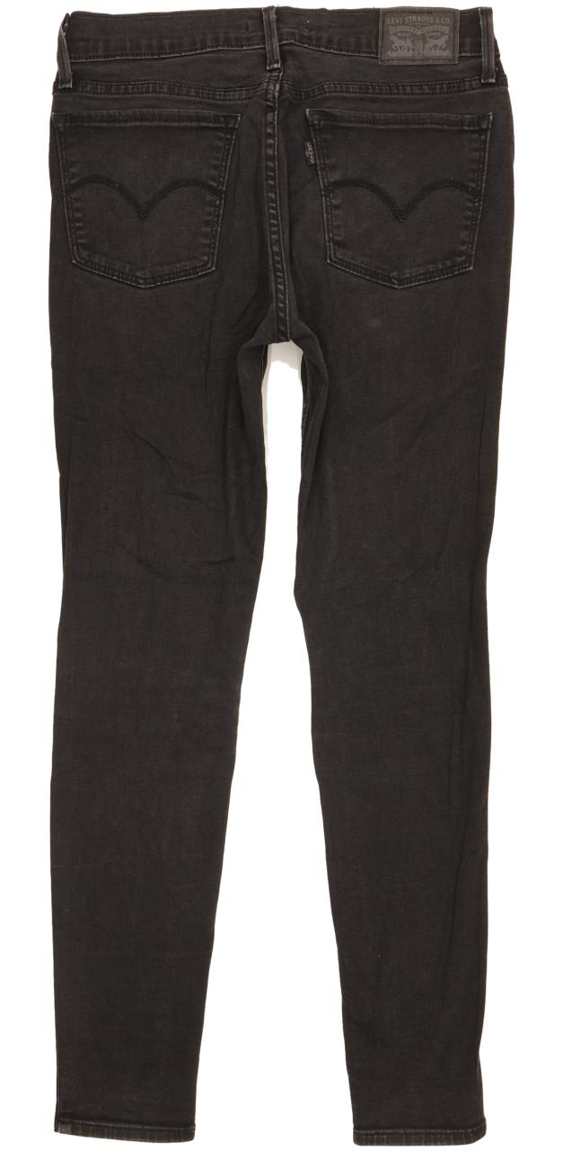 Levi's 710 Super Women Black Skinny Slim Stretch Jeans W29 L27