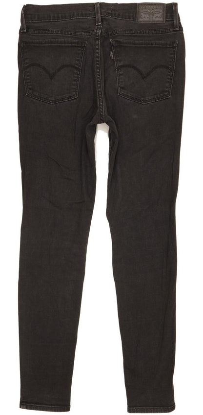Levi's 710 Super Women Black Skinny Slim Stretch Jeans W29 L27