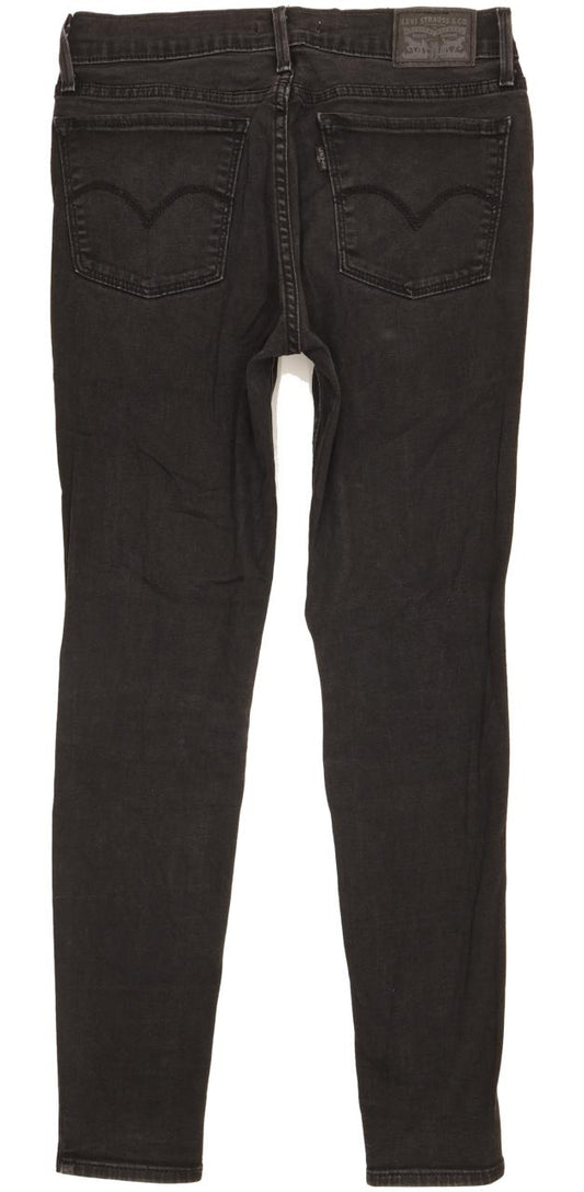 Levi's 710 Super Women Black Skinny Slim Stretch Jeans W29 L27
