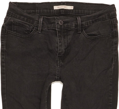 Levi's 710 Super Women Black Skinny Slim Stretch Jeans W29 L27