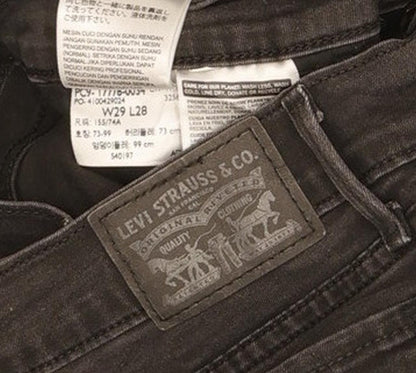 Levi's 710 Super Women Black Skinny Slim Stretch Jeans W29 L27