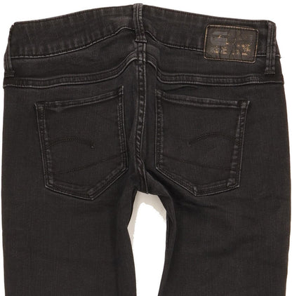 G-Star Women Black Skinny Slim Stretch Jeans W25 L29
