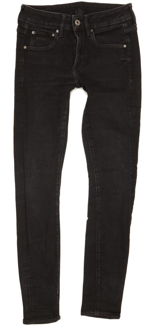 G-Star 3301 Women Black Skinny Slim Stretch Jeans W27 L29