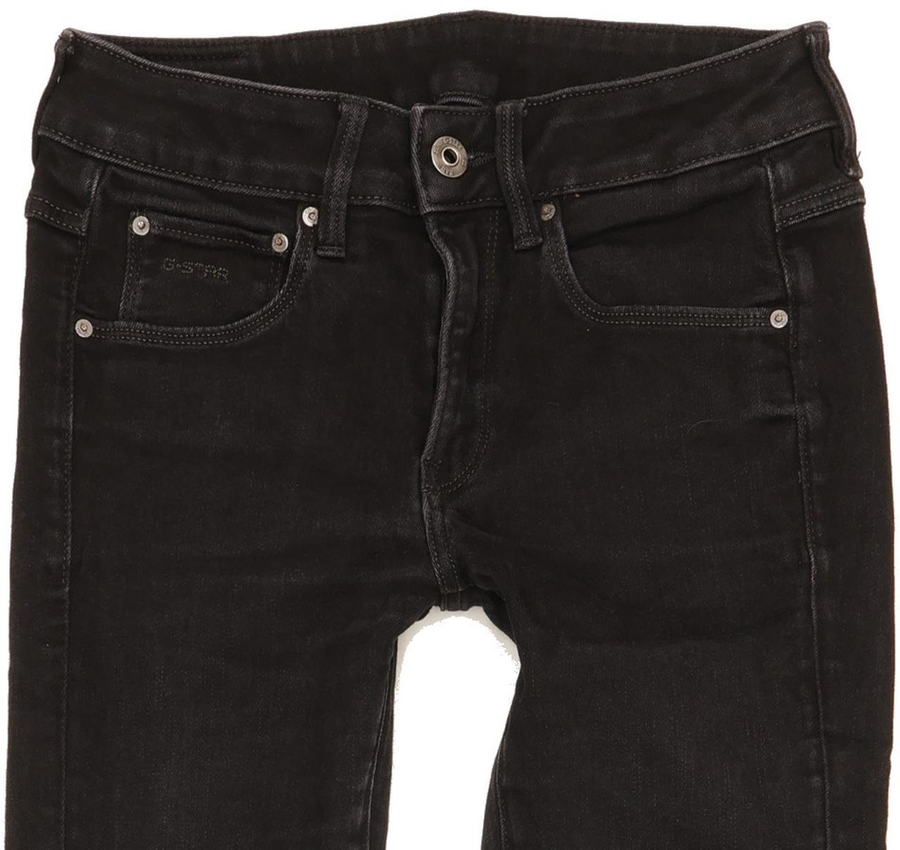 G-Star 3301 Women Black Skinny Slim Stretch Jeans W27 L29