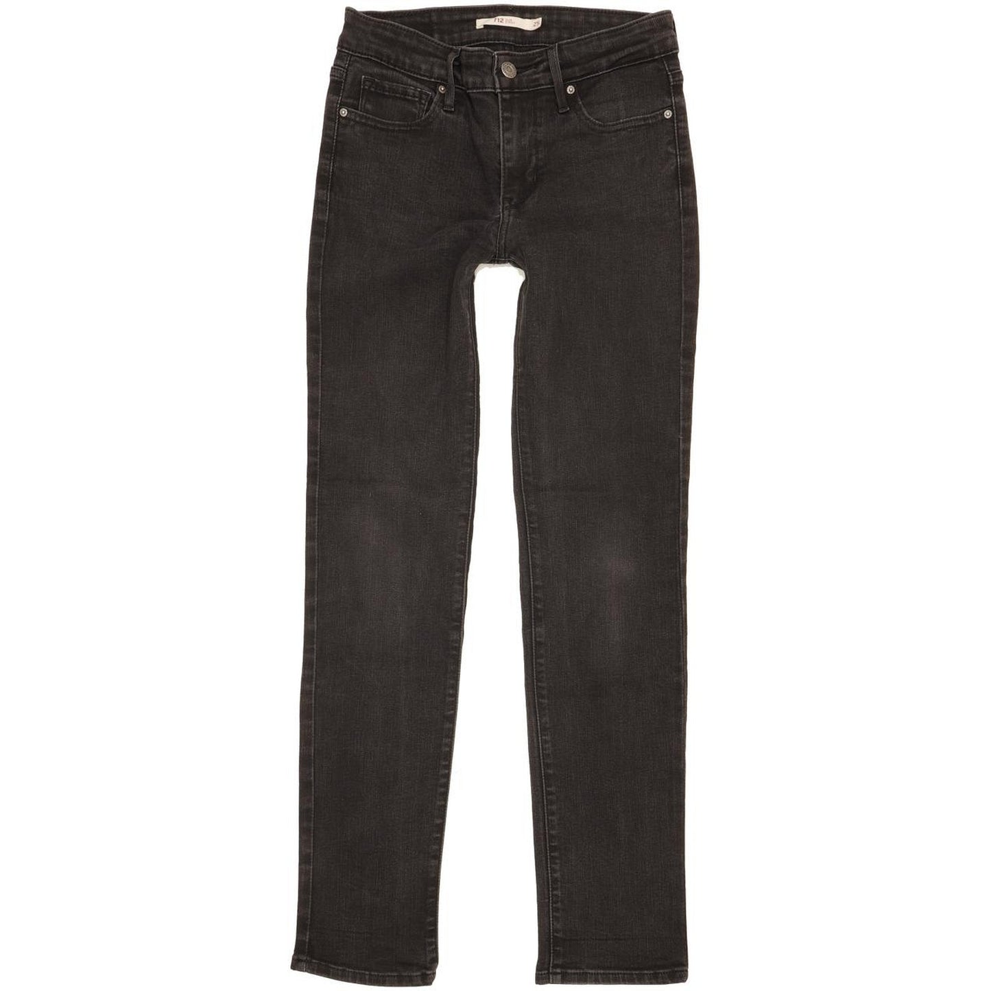 Levi's 712 Women Black Straight Slim Stretch Jeans W25 L29