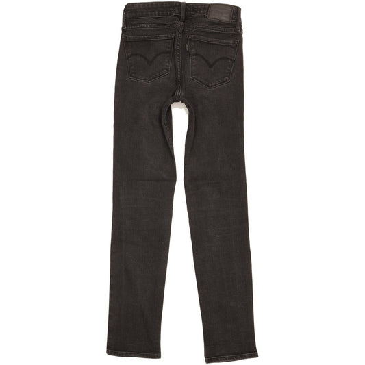 Levi's 712 Women Black Straight Slim Stretch Jeans W25 L29