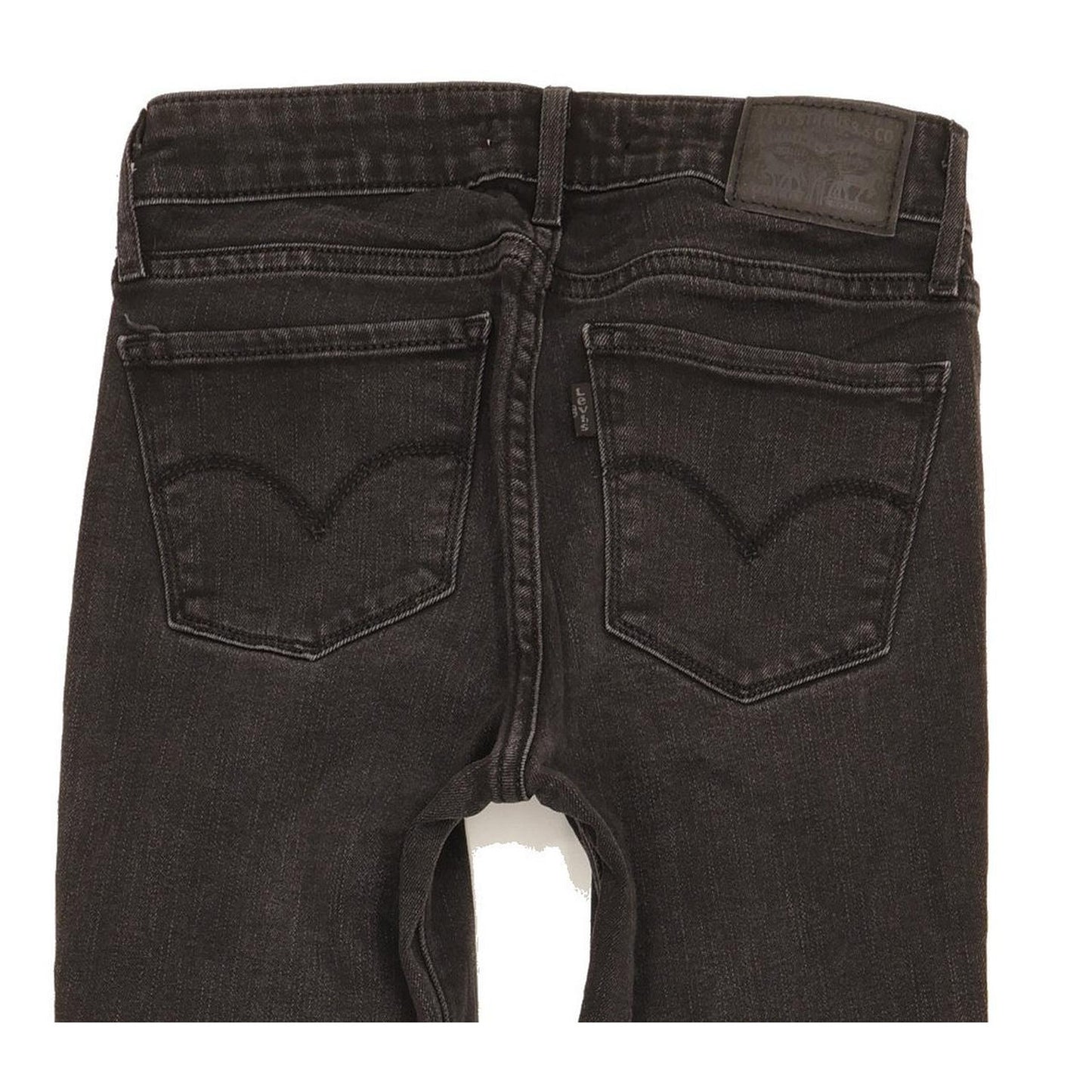 Levi's 712 Women Black Straight Slim Stretch Jeans W25 L29