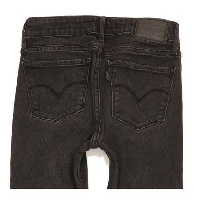 Levi's 712 Women Black Straight Slim Stretch Jeans W25 L29