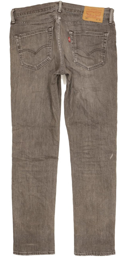 Levi's 511 Men Grey Straight Slim Stretch Jeans W32 L31